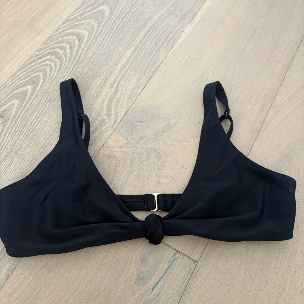 Holister Black Bikini Top with Knot Detail